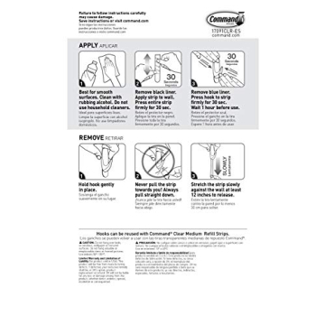 Command Medium Clear Wall Hooks for Damage Free Hanging