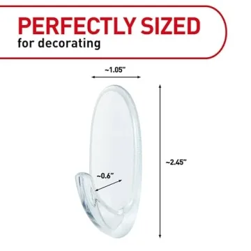 Command Medium Clear Wall Hooks for Damage Free Hanging