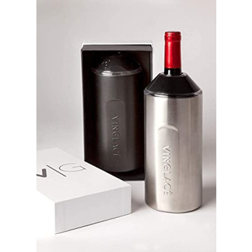 Portable Vinglacé Wine Chiller - Stainless Steel Insulator