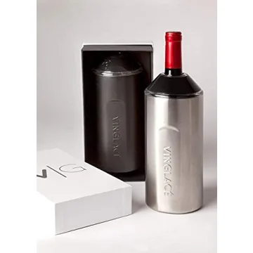 Portable Vinglacé Wine Chiller - Stainless Steel Insulator