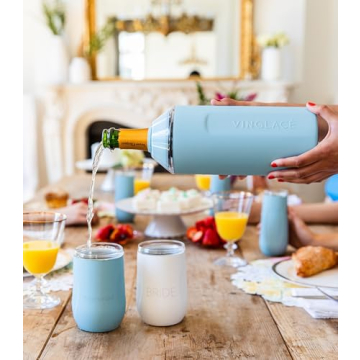 Portable Vinglacé Wine Chiller - Stainless Steel Insulator