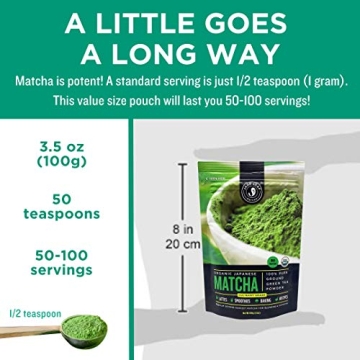Jade Leaf Organic Culinary Grade Matcha Powder 3.53 Oz