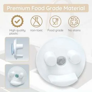 The Daddy Caddy - Kitchen Sink Sponge Holder with Suction Cup - Smiley Face Organizer Keeps Mommy and Daddy Clean and Dry - Scrub Caddy by Storage Theory (White, 1 Pack)