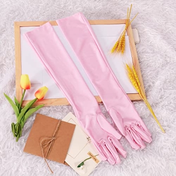 Elegant 22-Inch Long Satin Gloves for Weddings & More
