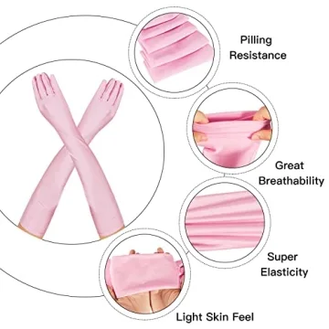 Elegant 22-Inch Long Satin Gloves for Weddings & More