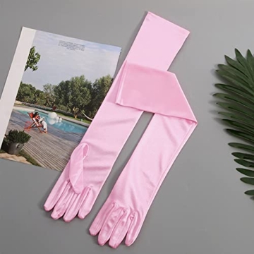 Elegant 22-Inch Long Satin Gloves for Weddings & More