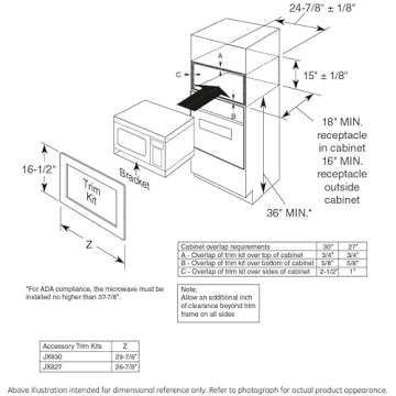 GE Profile PEM31DFBB 24" 1.1 cu. ft. Capacity counter top Microwave Oven in Black