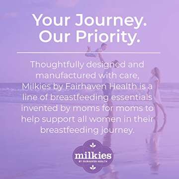 Fairhaven Health Milkies Breast Milk Storage Bags, 50 Count, Presterilized and BPA Free, No Leak and No Break, Easy to use, Freeze up to 6 Ounces