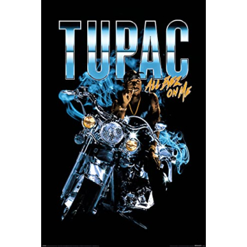 Tupac Shakur - 2Pac All Eyez On Me Motorcycle Poster | 24x36 Size