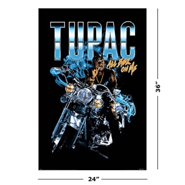 Tupac Shakur Motorcycle Poster - 2Pac All Eyez On Me