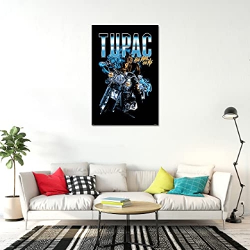 Tupac Shakur Motorcycle Poster - 2Pac All Eyez On Me