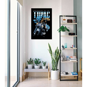 Tupac Shakur Motorcycle Poster - 2Pac All Eyez On Me
