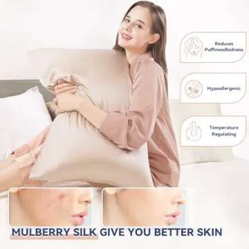Luxurious 100% Mulberry Silk Pillowcases – Skin and Hair Friendly