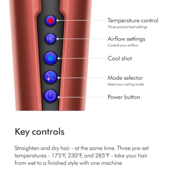 Dyson Special edition Airstrait™ straightener in Strawberry bronze and blush pink