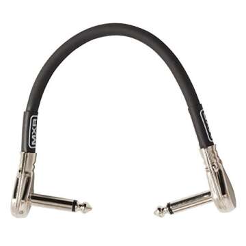 Dunlop MXR 6 Inch Right Angle Pancake Guitar Patch Cables for Effects Pedals, 6 Pack