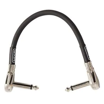 Dunlop MXR 6 Inch Right Angle Pancake Guitar Patch Cables for Effects Pedals, 6 Pack