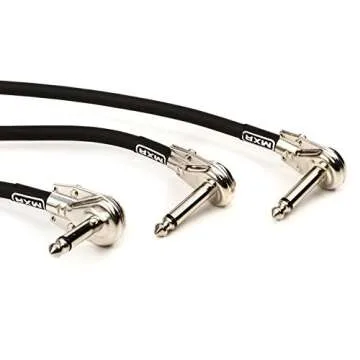 Dunlop MXR 6 Inch Right Angle Pancake Guitar Patch Cables for Effects Pedals, 6 Pack