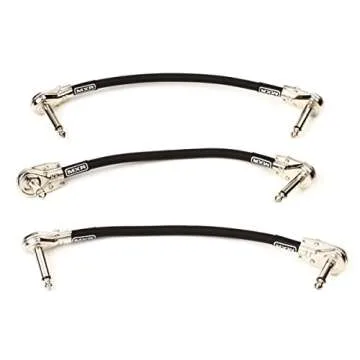Dunlop MXR 6 Inch Right Angle Pancake Guitar Patch Cables for Effects Pedals, 6 Pack