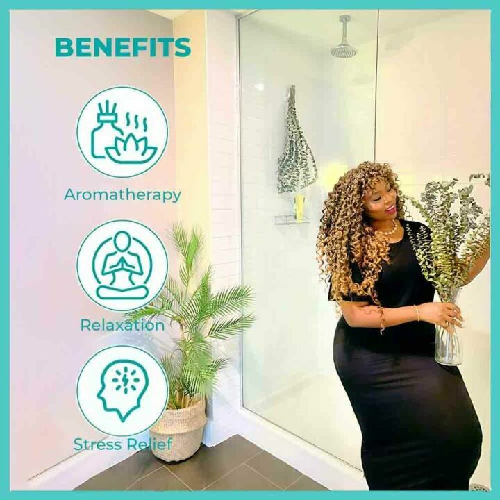 Aromatic Fresh Eucalyptus Shower Stems with Ribbon