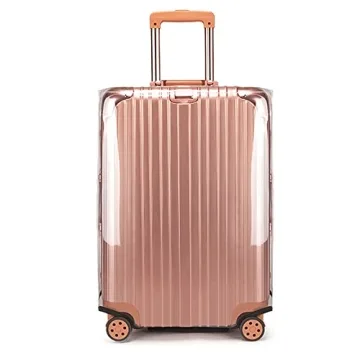MosaiRudo Clear PVC Luggage Cover Protectors for 20 Inch Suitcases