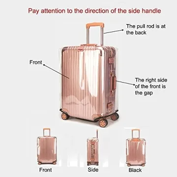 MosaiRudo Clear PVC Luggage Cover for 20 Inch Suitcases