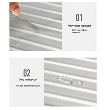 MosaiRudo Clear PVC Luggage Cover for 20 Inch Suitcases