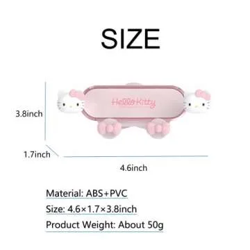 Zmioviq Car Phone Holder Mount for Women [Cute Pink], 2023 Upgrade Gravity Car Phone Mount with Sturdy Air Vent Clip Auto Lock Cell Phone Holder Mount for iPhone Samsung & All Phones