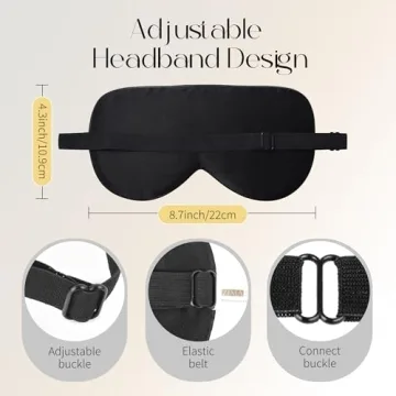 ZIMASILK 100% Natural Silk Sleep Mask for Quality Sleep
