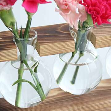 Elegant Kingbuy Plant Propagation Station with Bulb Vases