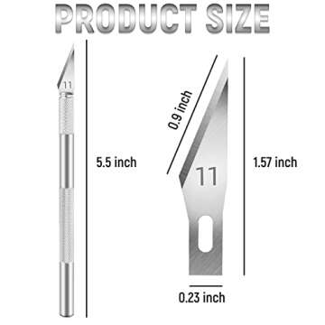 Jetmore 10 Pack Exacto Knife Set, Stainless Steel Craft Knife Kit for Pumpkin Carving, DIY, Art, Cut...