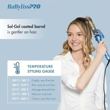 BaBylissPRO Nano Titanium Spring Curling Iron, 3/4" Professional Spring Hair Curler for Long Lasting Curls & All Hair Types