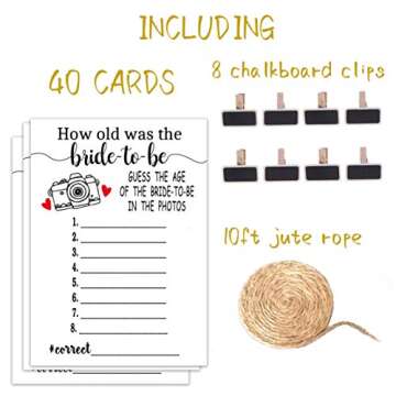 ukebobo Bridal Shower Games - How Old is The Bride Wedding Shower Games for Guests - Bachelorette Pa...