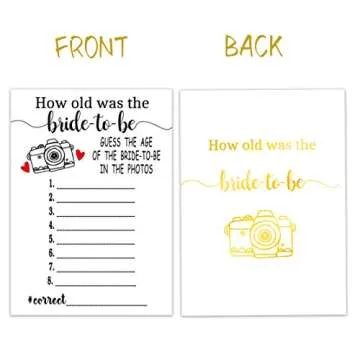 ukebobo Bridal Shower Games - How Old is The Bride Wedding Shower Games for Guests - Bachelorette Party Games for 40 Guests