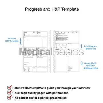 Progress & H&P + 4 Day SOAP Notebook - Progress Note + Medical History and Physical notebook, 50 tem...