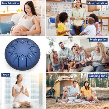 HONGJIEYUAN 6" Steel Tongue Drum for Relaxation
