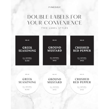 Stylish FINESSY Glass Spice Jars with Bamboo Lids