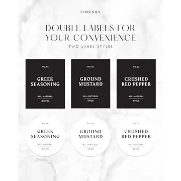 Stylish FINESSY Glass Spice Jars with Bamboo Lids