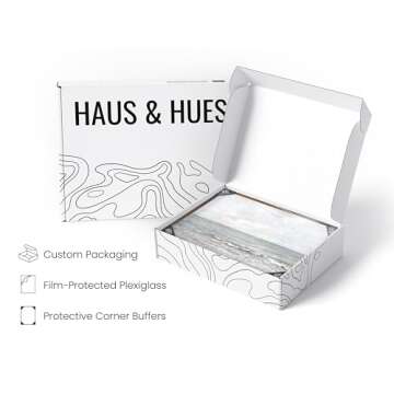 HAUS AND HUES Coastal Wall Art - Vintage Frame Prints and Oil Paintings Collection for Timeless Wall Art, Ocean Views, Nature Inspired, and Antique Charm (Walnut Frame, 24x36)