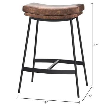Nathan James Arlo Modern Backless Bar Stool Set