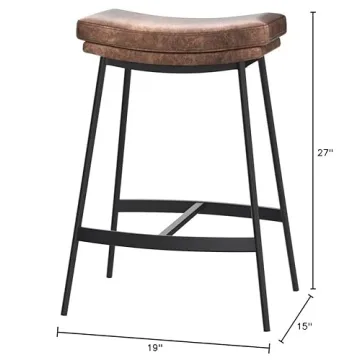 Nathan James Arlo Modern Backless Bar Stool Set