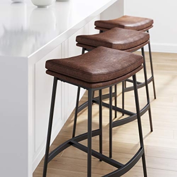 Nathan James Arlo Modern Backless Bar Stool Set
