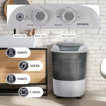 Elevon Mini Spin Dryer Portable Washing Machine for Easy Laundry