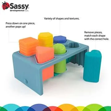 SASSY Press & POP Shape Sorting Bench for Kids