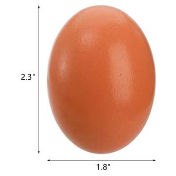 ZEAYEA 24 Pieces Wooden Fake Eggs, 3 Color Faux Eggs for DIY Easter Eggs, Crafts and Easter Decorati...