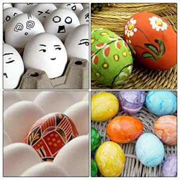 ZEAYEA 24 Pieces Wooden Fake Eggs, 3 Color Faux Eggs for DIY Easter Eggs, Crafts and Easter Decorations, Fake Eggs for Children Play