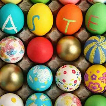 ZEAYEA 24 Pieces Wooden Fake Eggs, 3 Color Faux Eggs for DIY Easter Eggs, Crafts and Easter Decorations, Fake Eggs for Children Play