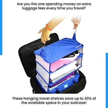 Portable Hanging Travel Shelves for Effortless Packing