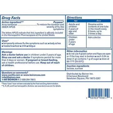 Boiron Oscillococcinum Fast Relief Flu-like Symptoms