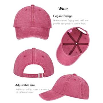 AOSMI 3 Pack Vintage Washed Baseball Caps for All