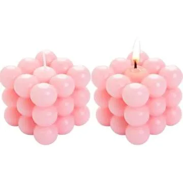 2PCS Bubble Candle White Aromatherapy Candle Set - Vanilla Scented Decor